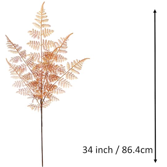 34" Orange Fern Leaf Stem by Ashland®